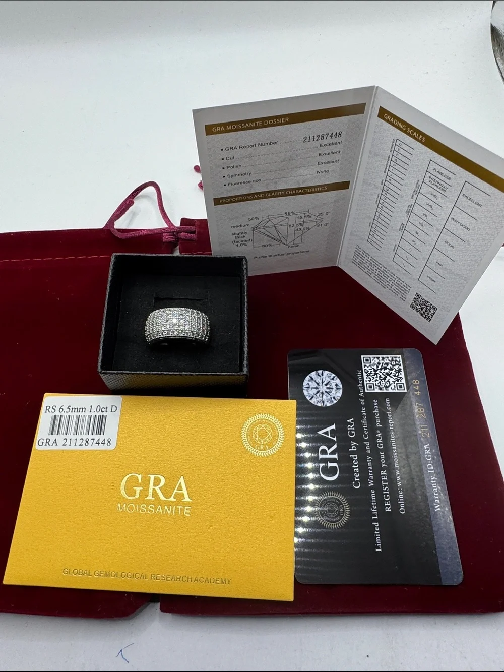 Men's Pave Band Ring in Silver with Moissanite Accent